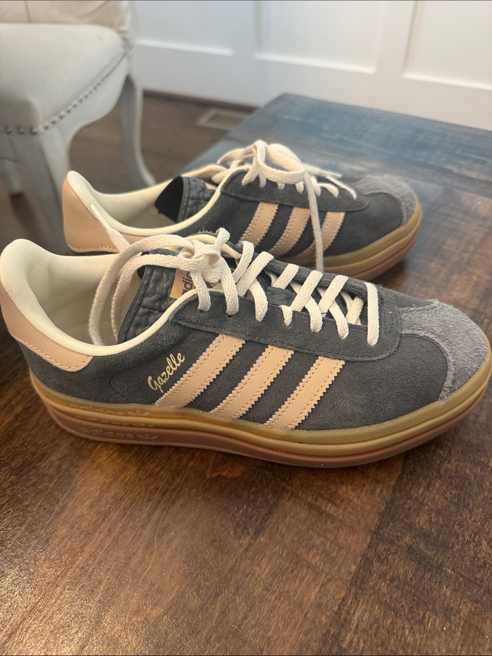 adidas Gazelle Men’s Sneakers in Gray and Cream